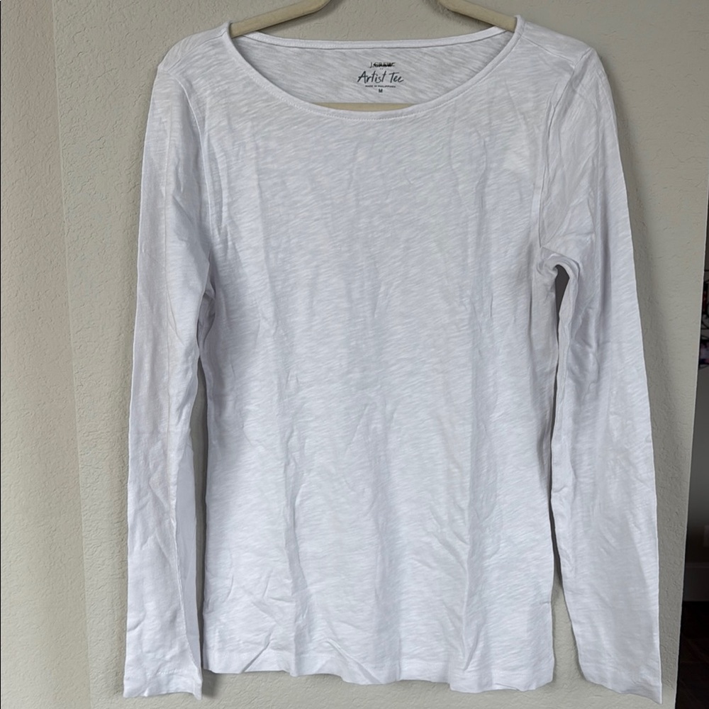 Women's White Long Sleeve Top